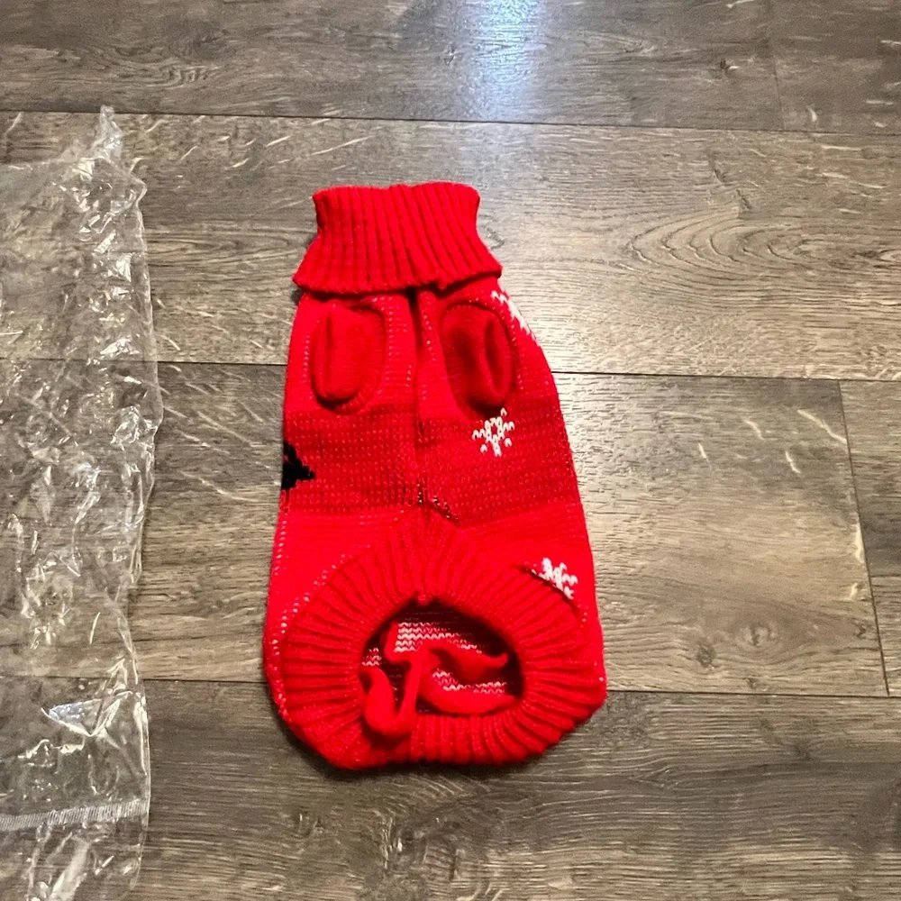 Dog Christmas Turtleneck Sweater SZ‎ MED NEW